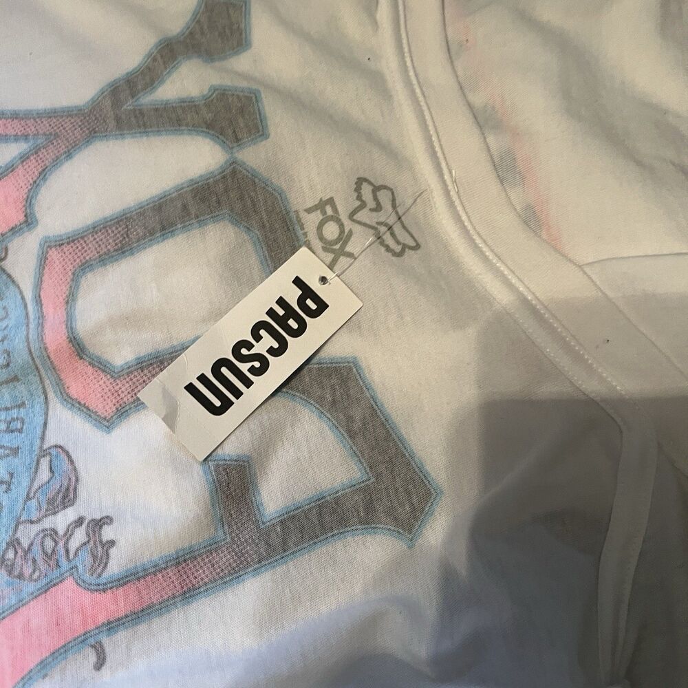 Fox Racing Moto is Life Established 1974 White Graphic Womens SS TShirt Sz L NWT - Picture 8 of 9